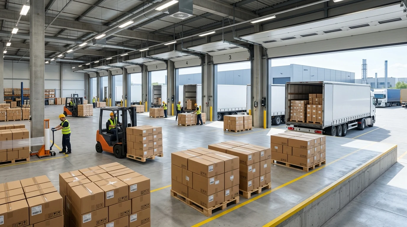 Loading Area in the card printing factory