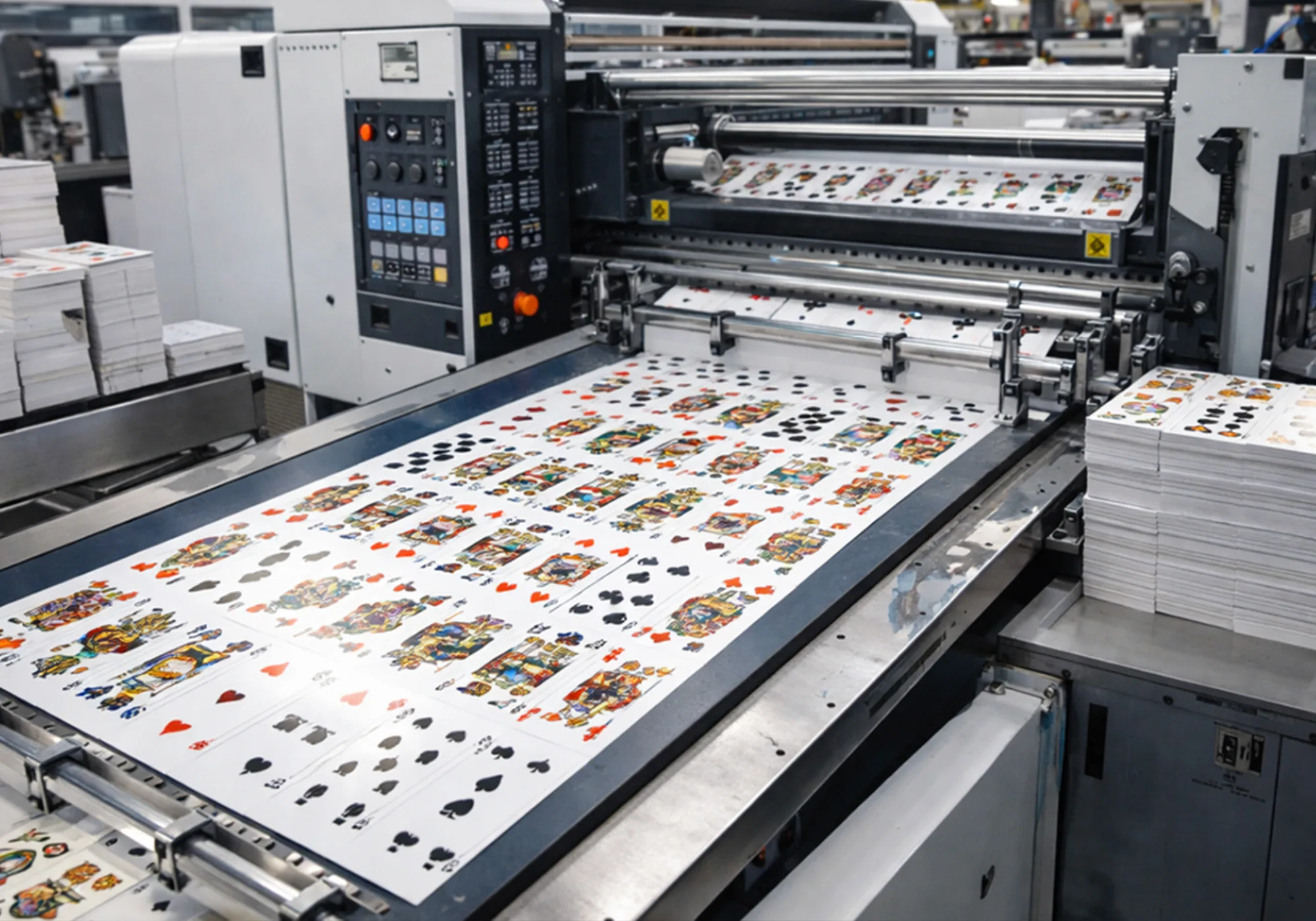 Die-Cutting Equipment in the card printing factory