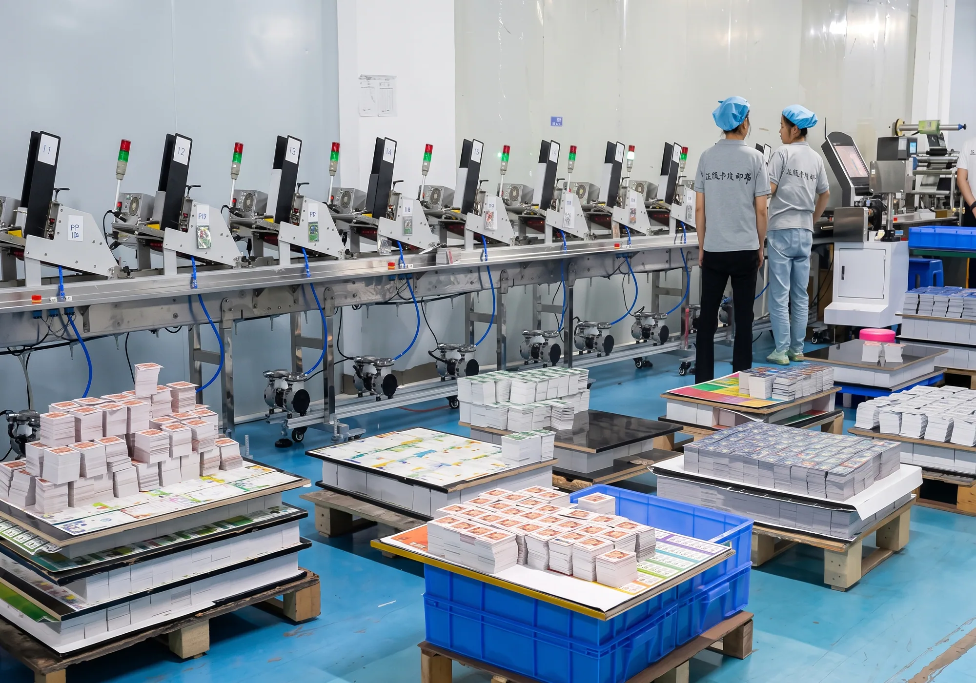 Packaging Equipment in the card printing factory