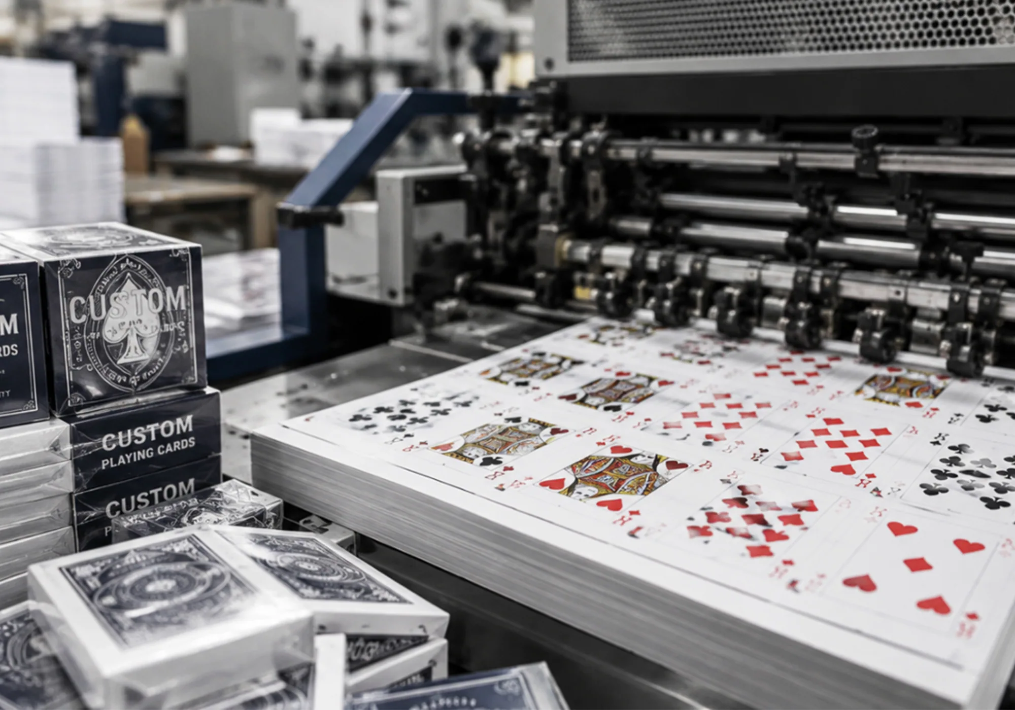 Printing Equipment in the card printing factory